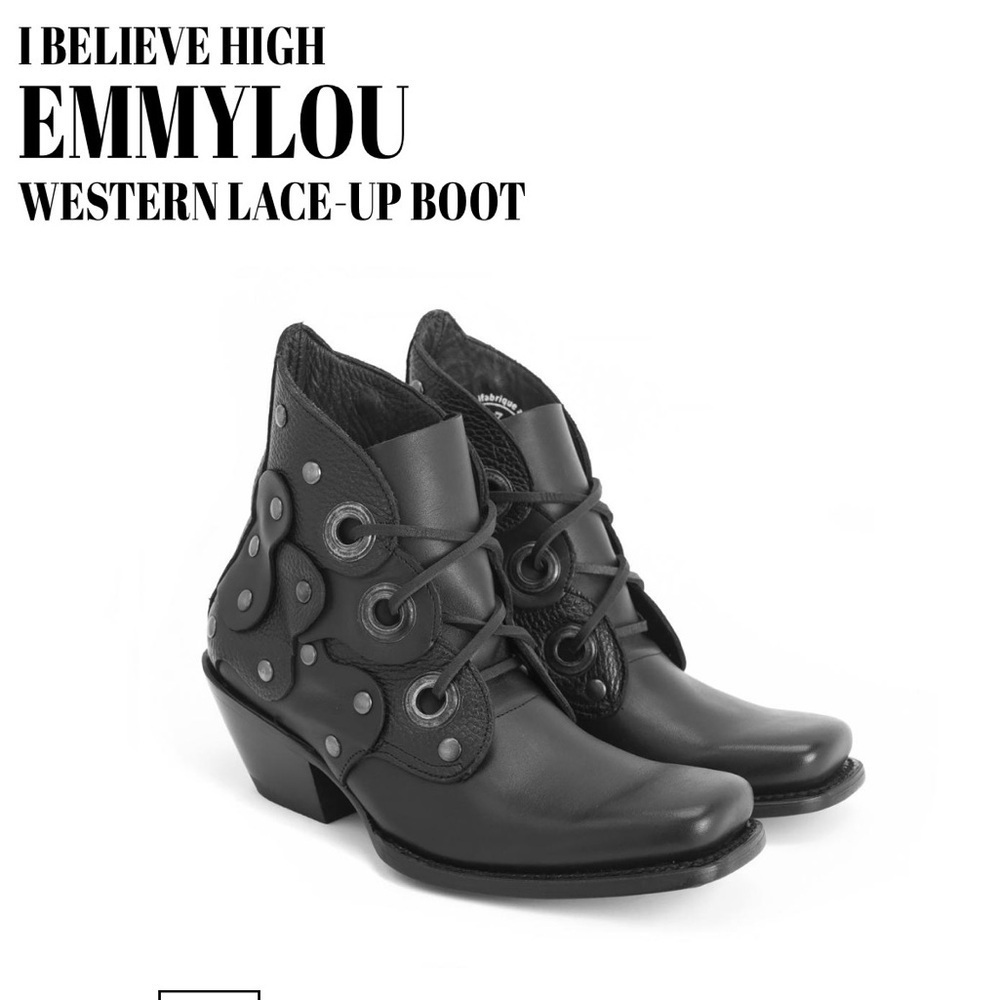 JOHN FLUEVOG | EMMYLOU Western Leather Lace up Boots